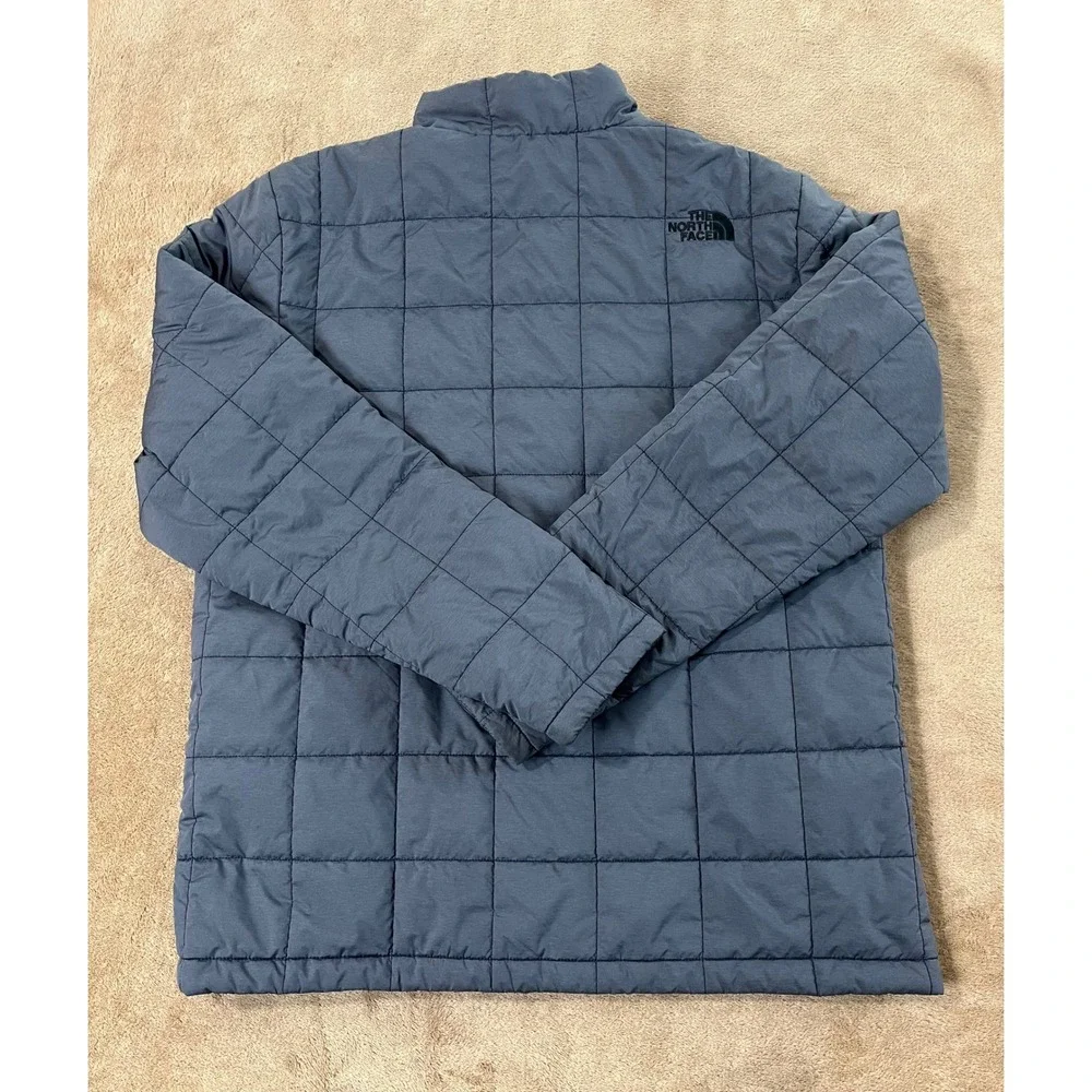 The North Face Junction Insulated Jacket Men's M Gray Mock Neck Long Sleeve EUC